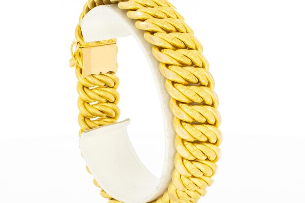 18 Karaat gouden gevlochten armband - 20,0 cm