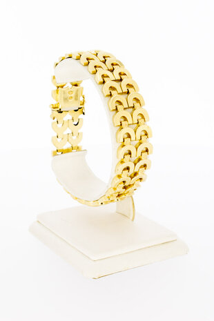 18 karaat gouden gevlochten armband - 20,0 cm