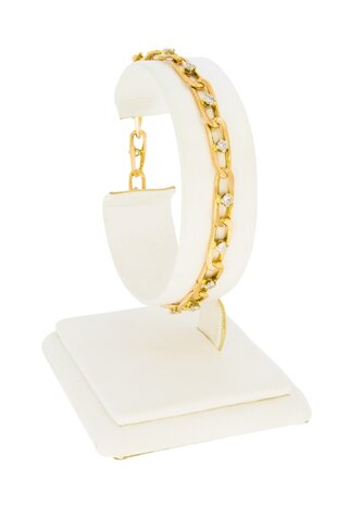 18 karaat gouden diamant armband - 19 cm
