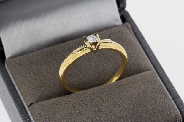 14 Karaat Le Chic Gouden Diamant Ring - 17,9 mm