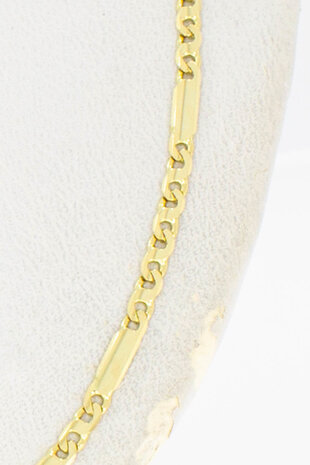 14 karaat gouden Figaro ketting - 45 cm