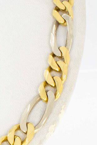 18 Karaat gouden Figaro ketting - 60,5 cm
