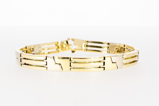 14 Karaat gouden Staafjes armband - 21 cm