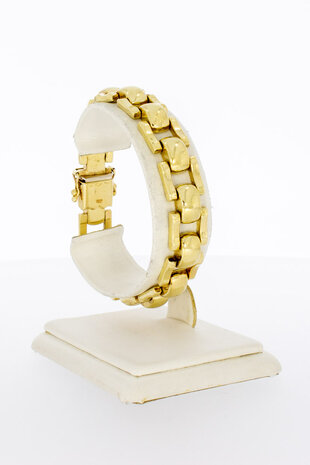 14 Karaat gouden armband Bolletje-Staafje  - 19 cm