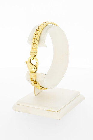 14 Karaat gouden gewalste Gourmet armband - 19,6 cm