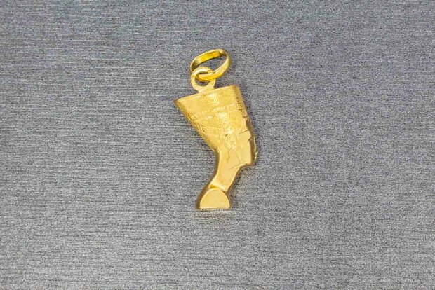18 Karaat geel gouden Cleopatra Bedel / Ketting hanger