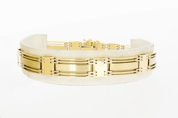 14 Karaat gouden Staafjes armband- 21,4 cm