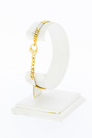 14 Karaat gouden armband Gourmet - 19,2 cm