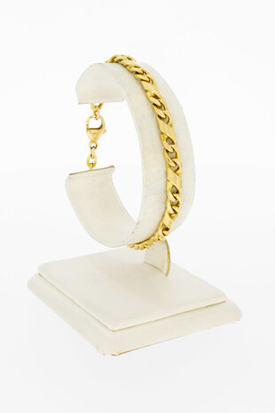 14 Karaat Infinity gouden Gourmet armband - 19,1 cm