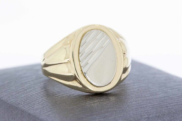 14 Karaat gouden ovale Statement ring - 18,9 mm