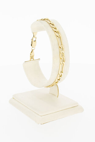 14 Karaat Figaro armband goud - 19,8 cm