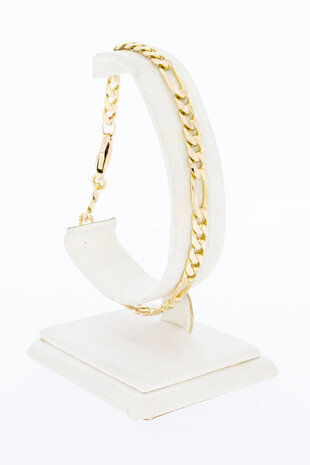 14 Karaat Figaro armband goud - 22,5 cm