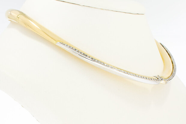 18 Karaat gouden Kraag diamant collier - 44 cm