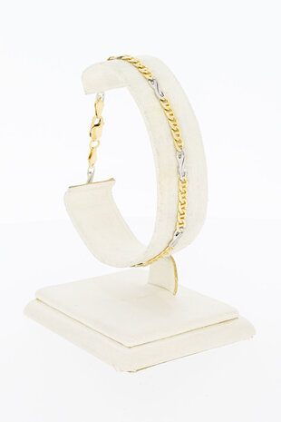 14 Karaat gouden Anker Infinity schakelarmband - 19,8 cm