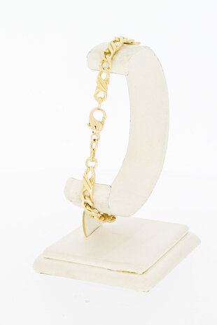 14 Karaat gouden Gourmet Infinity schakelarmband - 21,1 cm