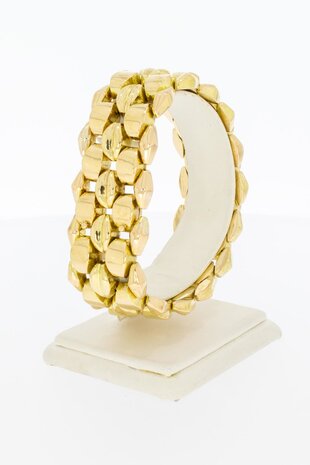 18 Karaat Koffieboon gouden armband - 19,7 cm