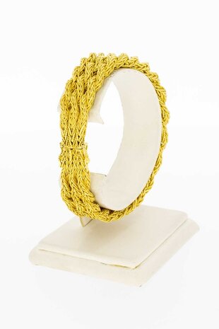 18 Karaat Byzantijns gevlochten gouden armband - 19 cm