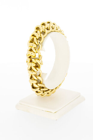 18 Karaat gouden gevlochten armband- 20 cm