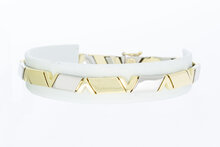 14 Karaat bicolor gouden Fantasie armband - 21,2 cm