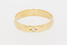 14 Karaat gouden Solitair ring gezet met Diamant - 18,5