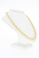 14 Karaat gouden gevlochten Fantasie schakelketting - 51,7 cm