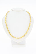 14 Karaat gouden gevlochten Fantasie schakelketting - 51,7 cm