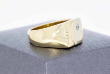 14 karaat bicolor gouden Statement ring gezet met Zirkonia