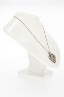 14 karaat gouden hartjes Diamant hanger - 24,7 mm