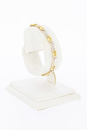18 Karaat bicolor gouden Valkoog Infinity armband - 15,6 cm
