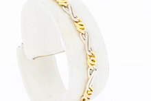18 Karaat bicolor gouden Valkoog Infinity armband - 15,6 cm