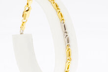 18 Karaat bicolor gouden Valkoog armband - 18,9 cm