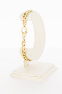 14 Karaat gouden gewalste en geslepen Gourmet armband 20 cm