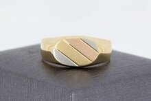 18 Karaat tricolor gouden Statement ring - 20,6 mm
