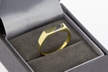 14 karaat gouden Statement ring met bicolor Zegelbed- 18,2