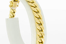 18 Karaat geel gouden Gourmet armband - 19,3 cm