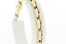 14 Karaat bicolor gouden Anker armband - 21,1 cm