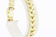 14 Karaat geelgouden gevlochten armband - 20,3 cm