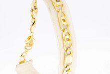 14 Karaat geel gouden Valkoog armband - 24,5 cm