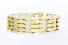 14 Karaat gouden brede Tank armband - 18,2 cm