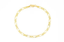 14 Karaat geel gouden Figaro armband - 18,8 cm