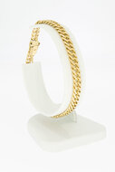 14 Karaat gouden gewalste Gourmet armband - 18,9 cm