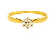 18 Karaat gouden Rozet diamant ring - 18,1