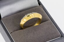 18 Karaat bicolor gouden Diamant ring - 16,5 mm