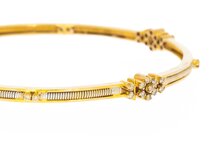 18 Karaat gouden Slavenarmband gezet met Diamant