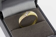14 Karaat geel gouden Diamant Ring - 17,9