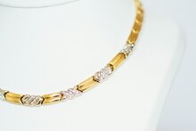 18 Karaat Gouden Collier met Diamant - 42 cm