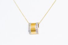 18 Karaat "Balmain" bicolor gouden diamant Hanger 
