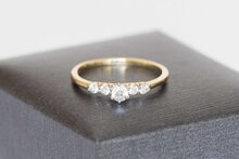 14 Karaat gouden Aanschuifring met Diamant - 16,3