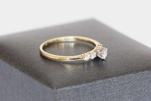 14 Karaat gouden Aanschuifring met Diamant - 16,3