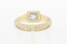 18 karaat gouden Solitaire Diamantring - 16,9 mm